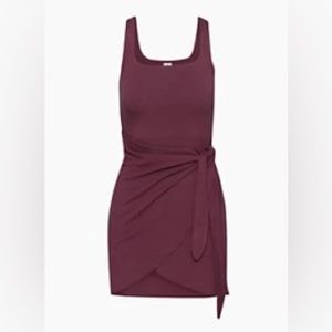 Aritzia Wilfred Maroon Saturn Mini Dress